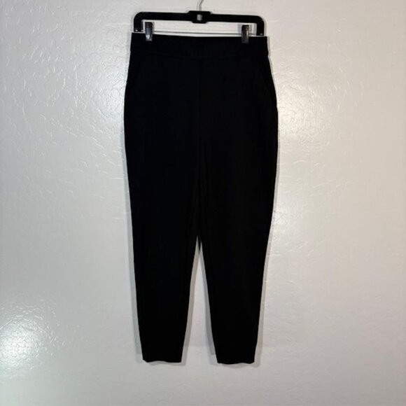 Ministry of Supply Pants Womens 4 Black Pull-On Tapered Ankle Stretch Travel - Picture 1 of 6